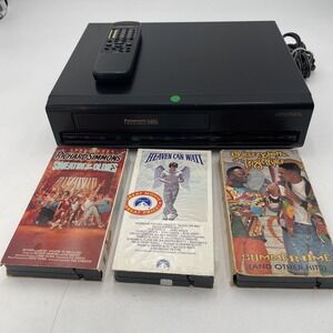 Panasonic Omnivision VCR VHS Player Recorder Model PV-2101 With Remote+3 Movies